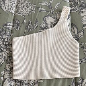 Babaton by Aritzia One-shoulder Cropped Tank Top Size L